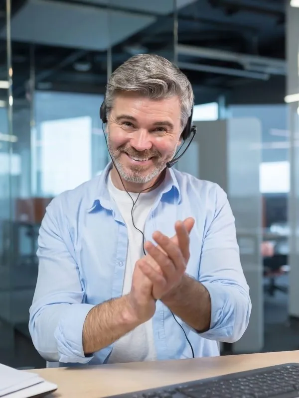 Manager at a desk in an office
