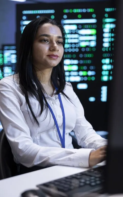 Engineer working through a data center change